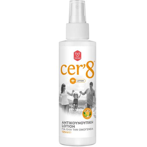 Vican Cer'8 Lotion Εντομοαπωθητικό Spray για Όλη την Οικογένεια με Άρωμα Κίτρο 125ml